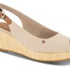 Kvinder Tommy Hilfiger | Tommy Hilfiger Damesandal Med Hael Beige Fw0Fw04788Aep