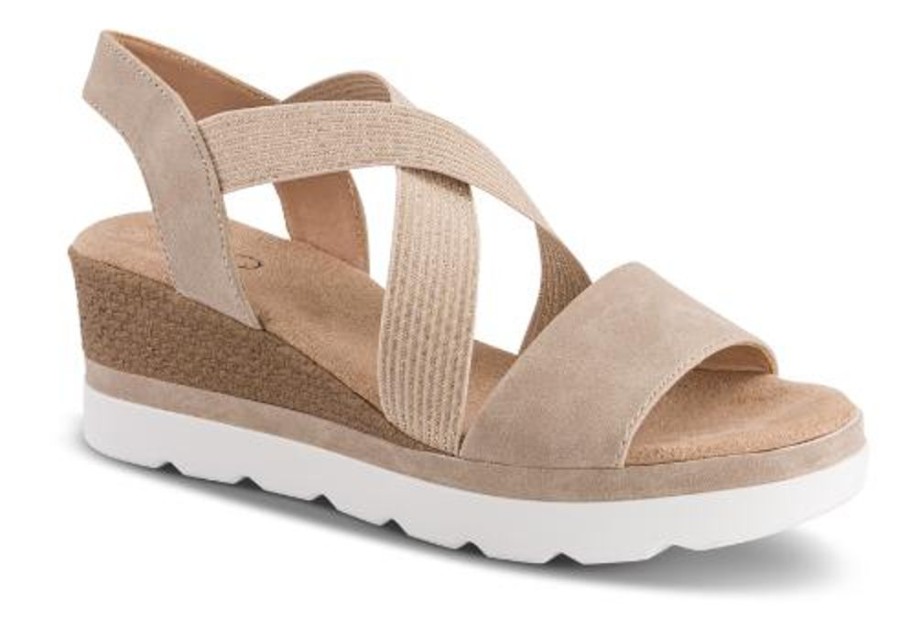 Kvinder B&CO | B&Co Damesandal Med Hael Beige 4214102780