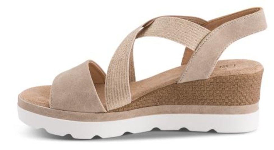 Kvinder B&CO | B&Co Damesandal Med Hael Beige 4214102780