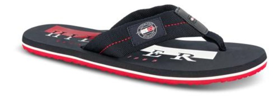 Maend Tommy Hilfiger | Tommy Hilfiger Pool Slides Unisex Bla Fm0Fm03981Dw5