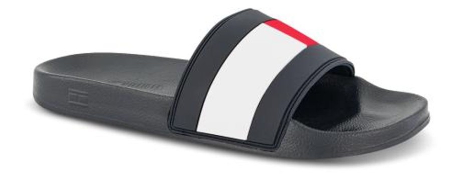 Maend Tommy Hilfiger | Tommy Hilfiger Pool Slides Unisex Bla Fm0Fm03810Dw5