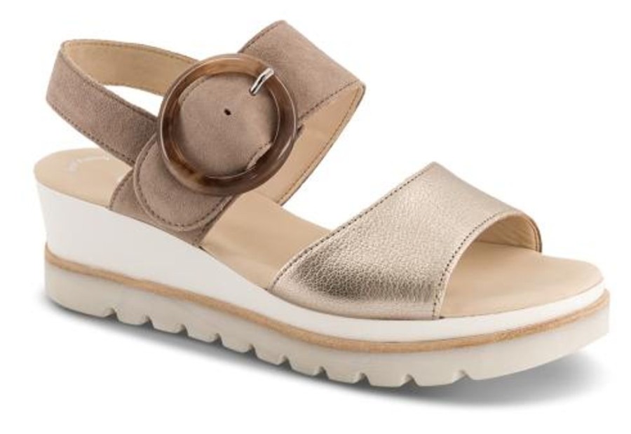 Kvinder Gabor | Gabor Damesandal Beige 84645