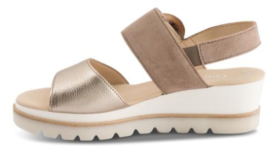 Kvinder Gabor | Gabor Damesandal Beige 84645