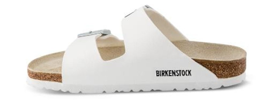 Maend Birkenstock | Birkenstock Arizona Birko-Flor Hvid 0552683