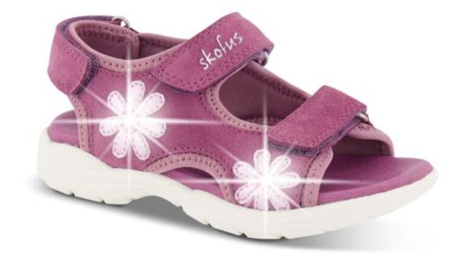 Born Skofus | Skofus Bornesandal Mork Rosa