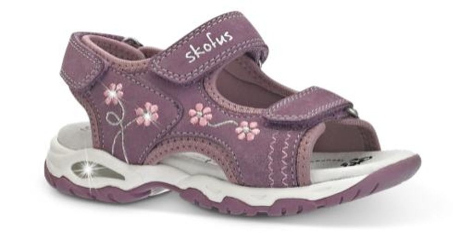 Born Skofus | Skofus Bornesandal Mork Rosa