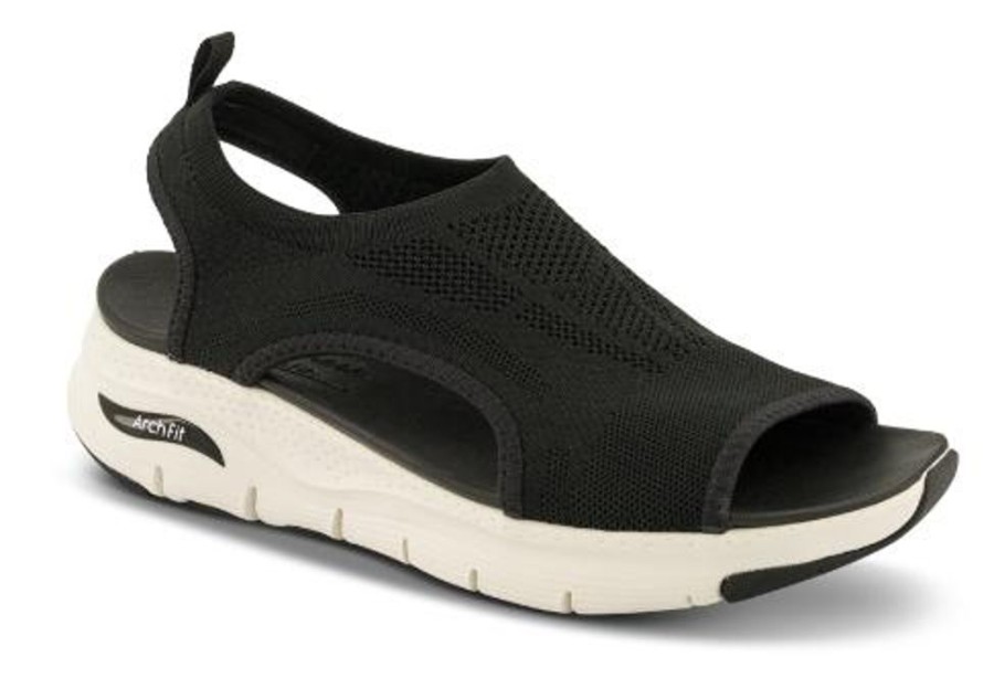 Kvinder Skechers | Skechers Damesandal Brun 119236