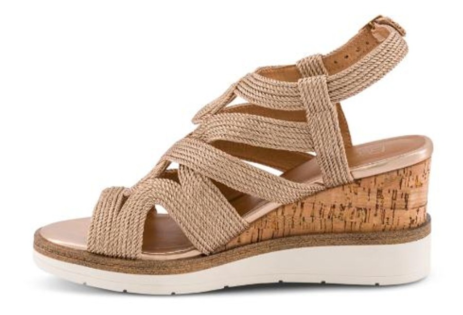 Kvinder B&CO | B&Co Damesandal Med Hael Beige 4214103207