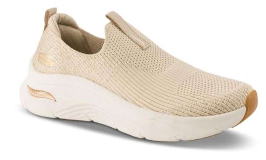 Kvinder Skechers | Skechers Sneaker Beige 149689