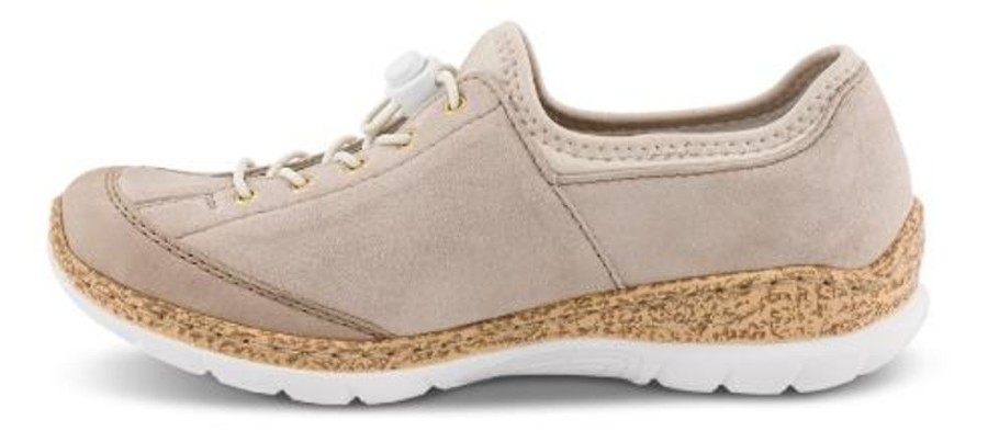 Kvinder Rieker | Rieker Damesko Beige N42F1-60