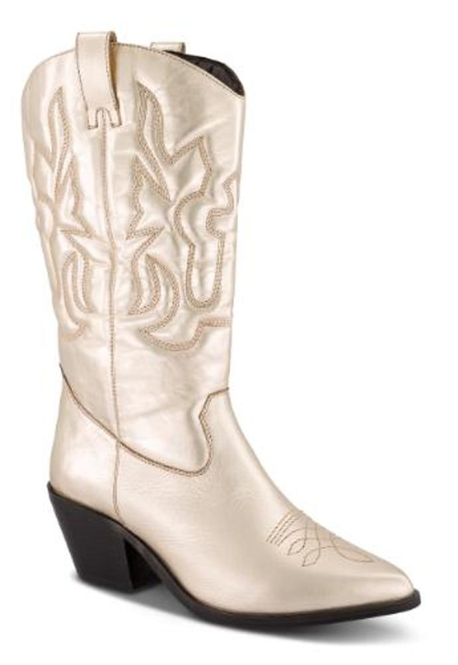 Kvinder B&CO | B&Co Cowboy Boot Guld 5224100201