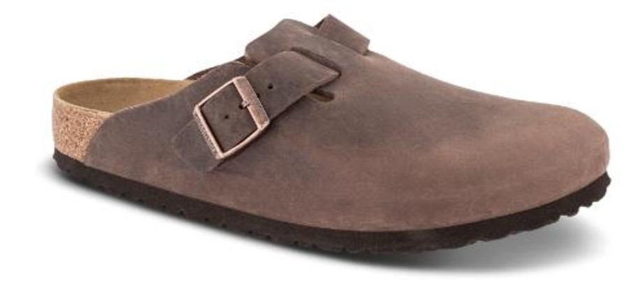 Maend Birkenstock | Birkenstock Boston Med Regular Original Fodseng Oil-Laeder Habana