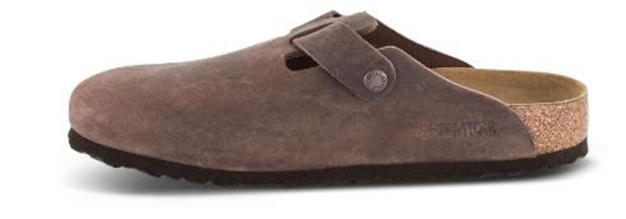 Maend Birkenstock | Birkenstock Boston Med Regular Original Fodseng Oil-Laeder Habana