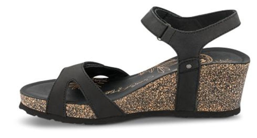 Kvinder Panama Jack | Panama Jack Damesandal Med Hael Sort Julia Basics B1