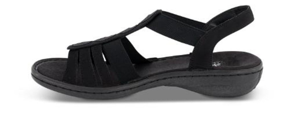 Kvinder Rieker | Rieker Damesandal Sort 60870-00