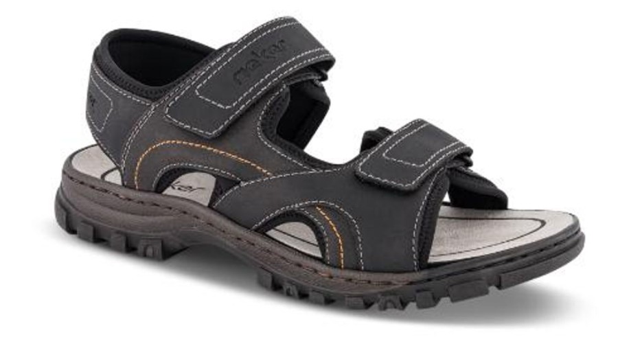 Maend Rieker | Rieker Herresandal Sort 25053-00