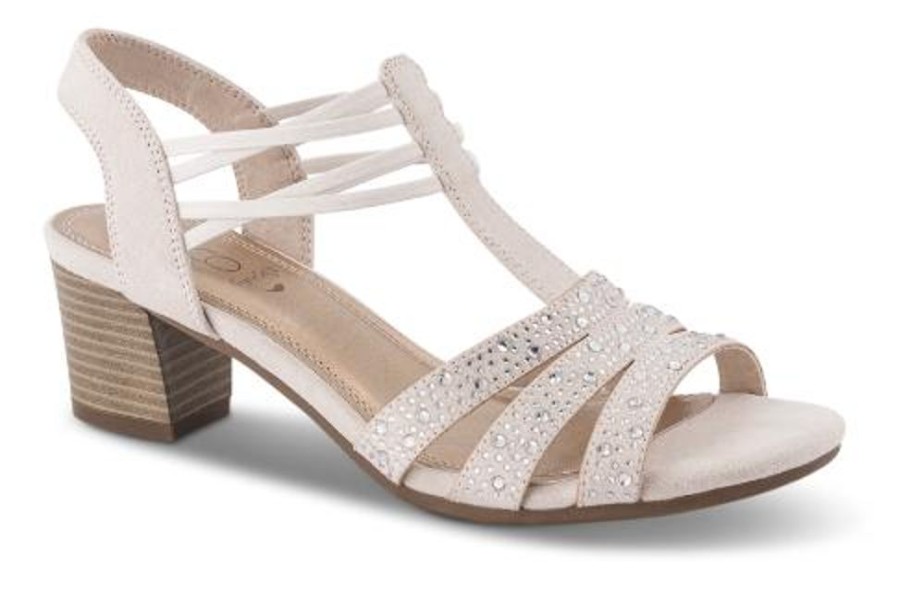 Kvinder B&CO | B&Co Damesandal Med Hael Beige 4214103080