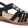 Kvinder Rieker | Rieker Damesandal Sort 60875-00