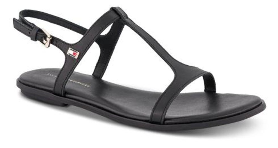 Kvinder Tommy Hilfiger | Tommy Hilfiger Damesandal Sort Fw0Fw07930Bds