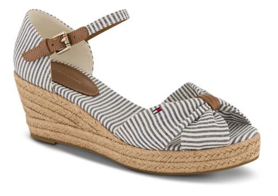 Kvinder Tommy Hilfiger | Tommy Hilfiger Damesandal Med Hael Hvid Fw0Fw071580G5