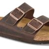 Maend Birkenstock | Birkenstock Arizona Med Blod Fodseng Brun 452763