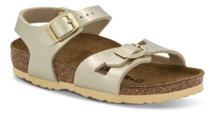 Born Birkenstock | Birkenstock Bornesandal Guld Rio Kids 1014829