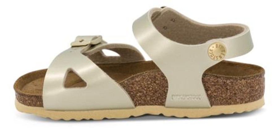 Born Birkenstock | Birkenstock Bornesandal Guld Rio Kids 1014829