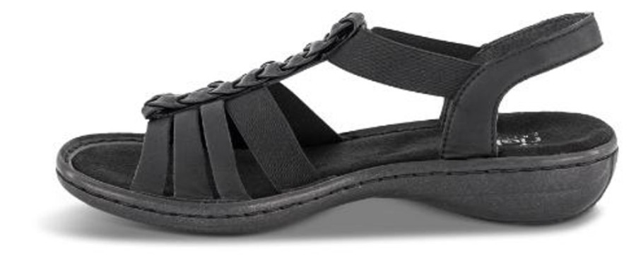 Kvinder Rieker | Rieker Damesandal Sort 60809-00