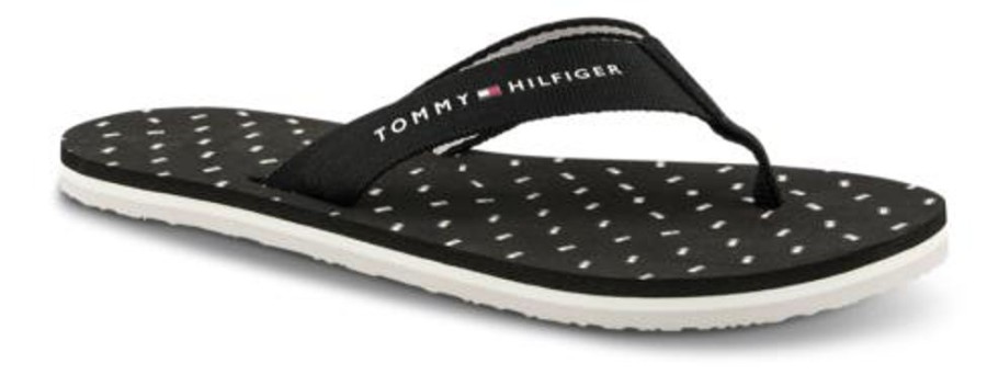 Kvinder Tommy Hilfiger | Tommy Hilfiger Pool Slides Unisex Sort Fw0Fw06429Bds