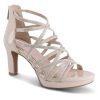 Kvinder Marco Tozzi | Marco Tozzi Damesandal Med Hael Beige 2-28372-42