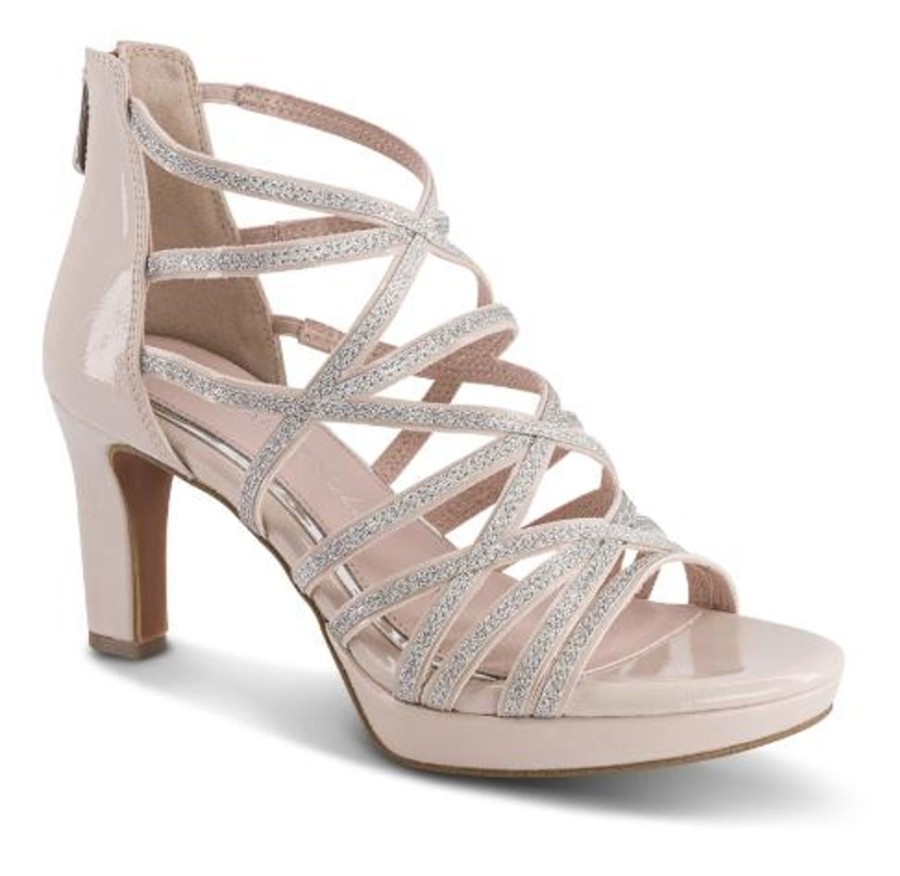 Kvinder Marco Tozzi | Marco Tozzi Damesandal Med Hael Beige 2-28372-42