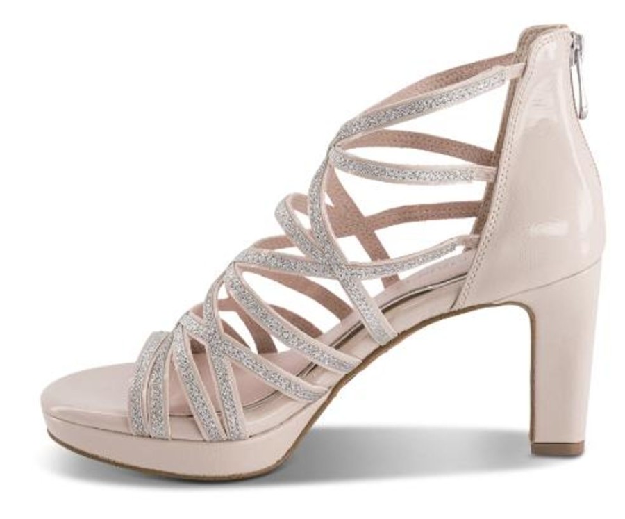 Kvinder Marco Tozzi | Marco Tozzi Damesandal Med Hael Beige 2-28372-42